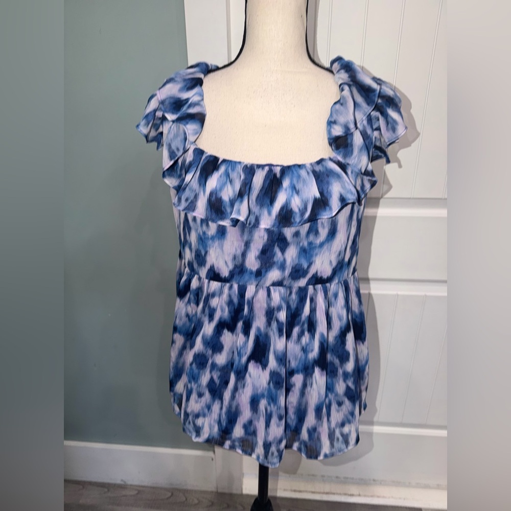 Banana Republic Flutter Tie Back empire waist top size XL - Picture 7 of 9